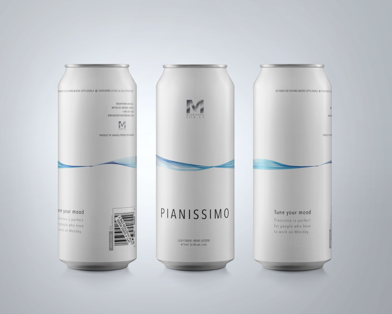 Misanthrope Brew Co. slogan is “Tune Your Mood.” Customers pick the beer depending on their mood. The Pianissimo Beer, lightest beer with 0.5%alc./vol, is perfect for working Mondays. The Mezzopiano, standard beer with 5%alc./vol, is great for later in the week. The Fortissimo, strongest beer with 10%alc./vol, is ideal for the weekend