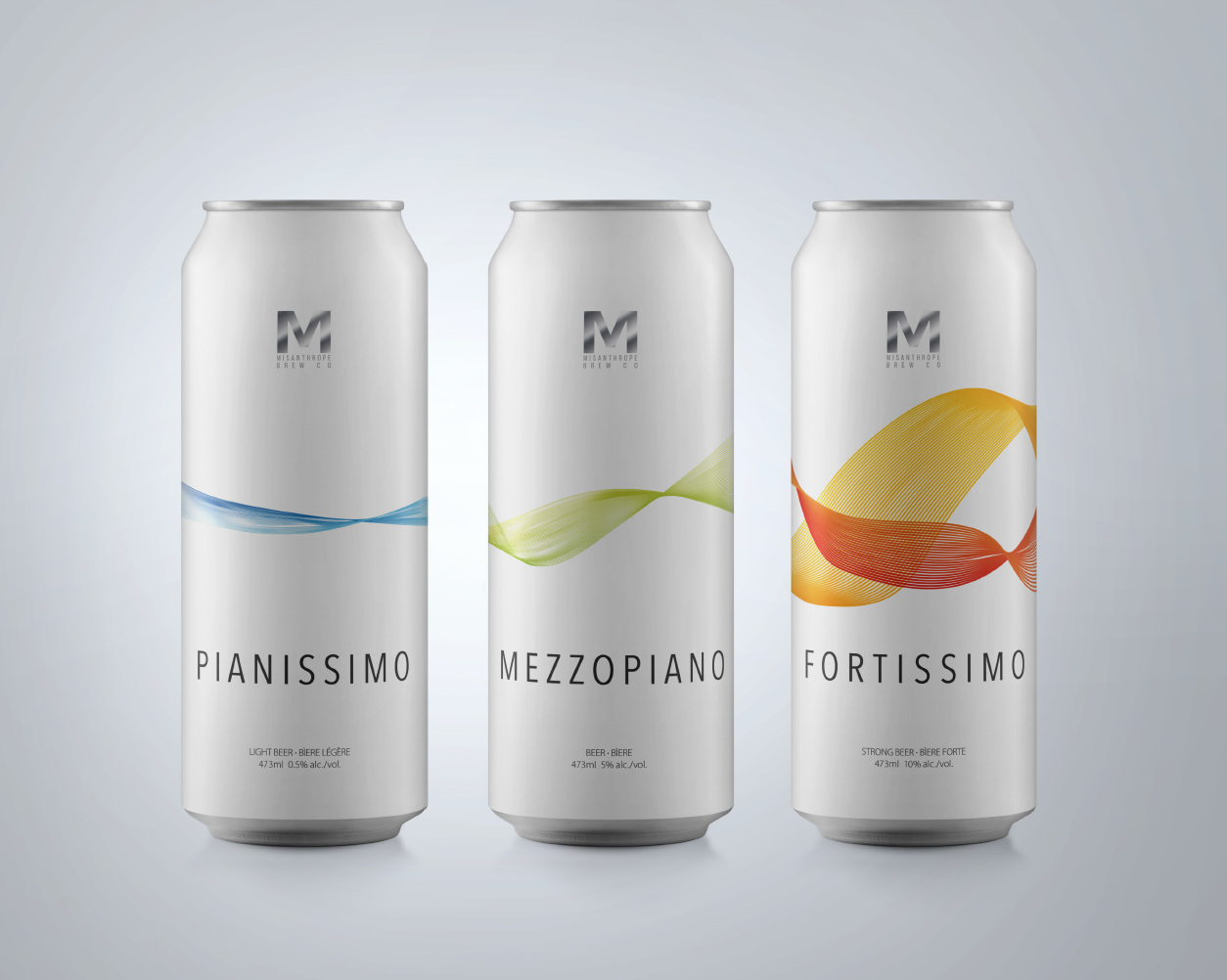 Misanthrope Brew Co. slogan is “Tune Your Mood.” Customers pick the beer depending on their mood. The Pianissimo Beer, lightest beer with 0.5%alc./vol, is perfect for working Mondays. The Mezzopiano, standard beer with 5%alc./vol, is great for later in the week. The Fortissimo, strongest beer with 10%alc./vol, is ideal for the weekend