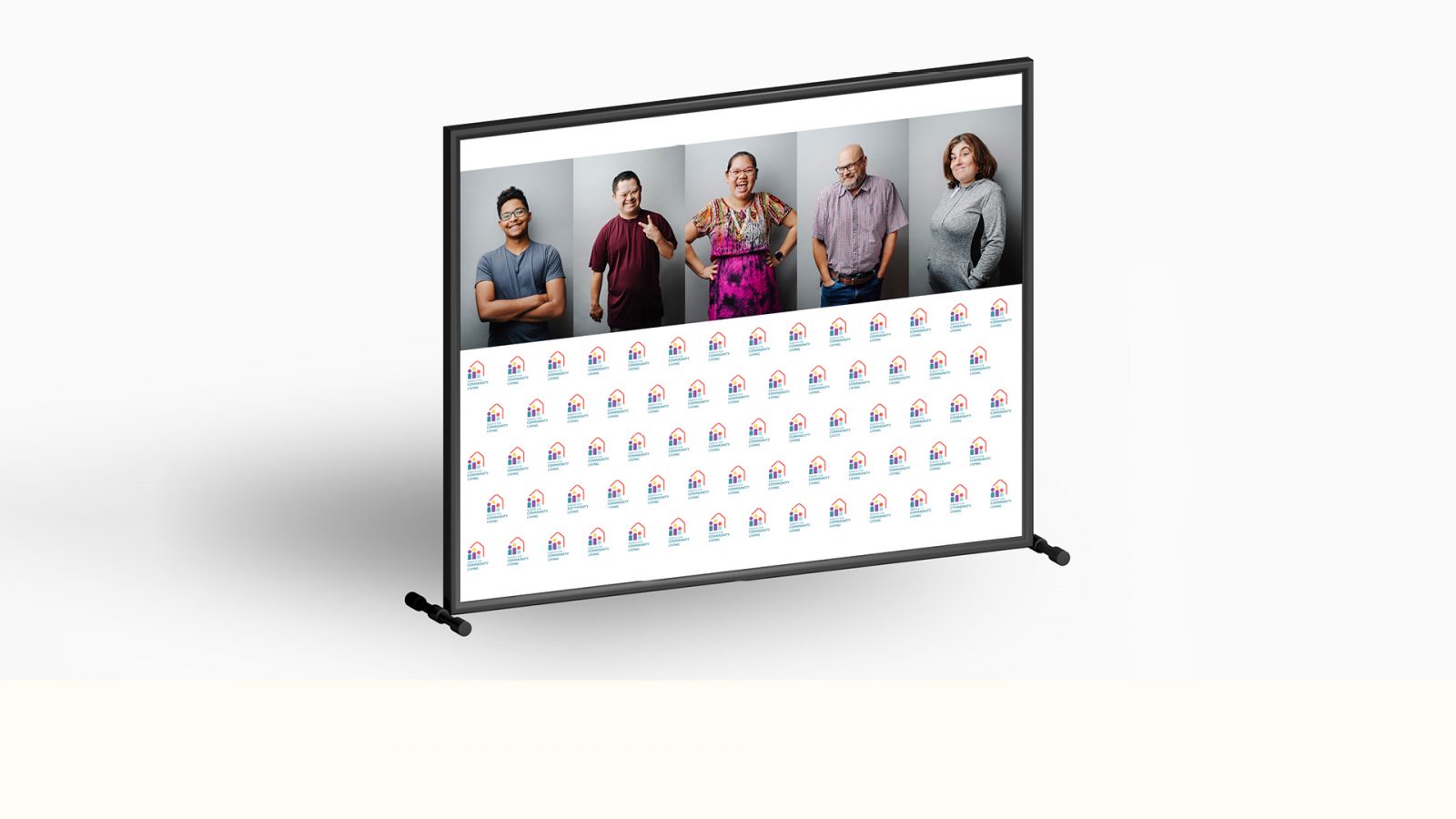 Parents for Community Living is a non-profit organization that needed signage for events to engage volunteers/staff. This fabric wall uses professional photography to showcase some of the members of the PCL community.