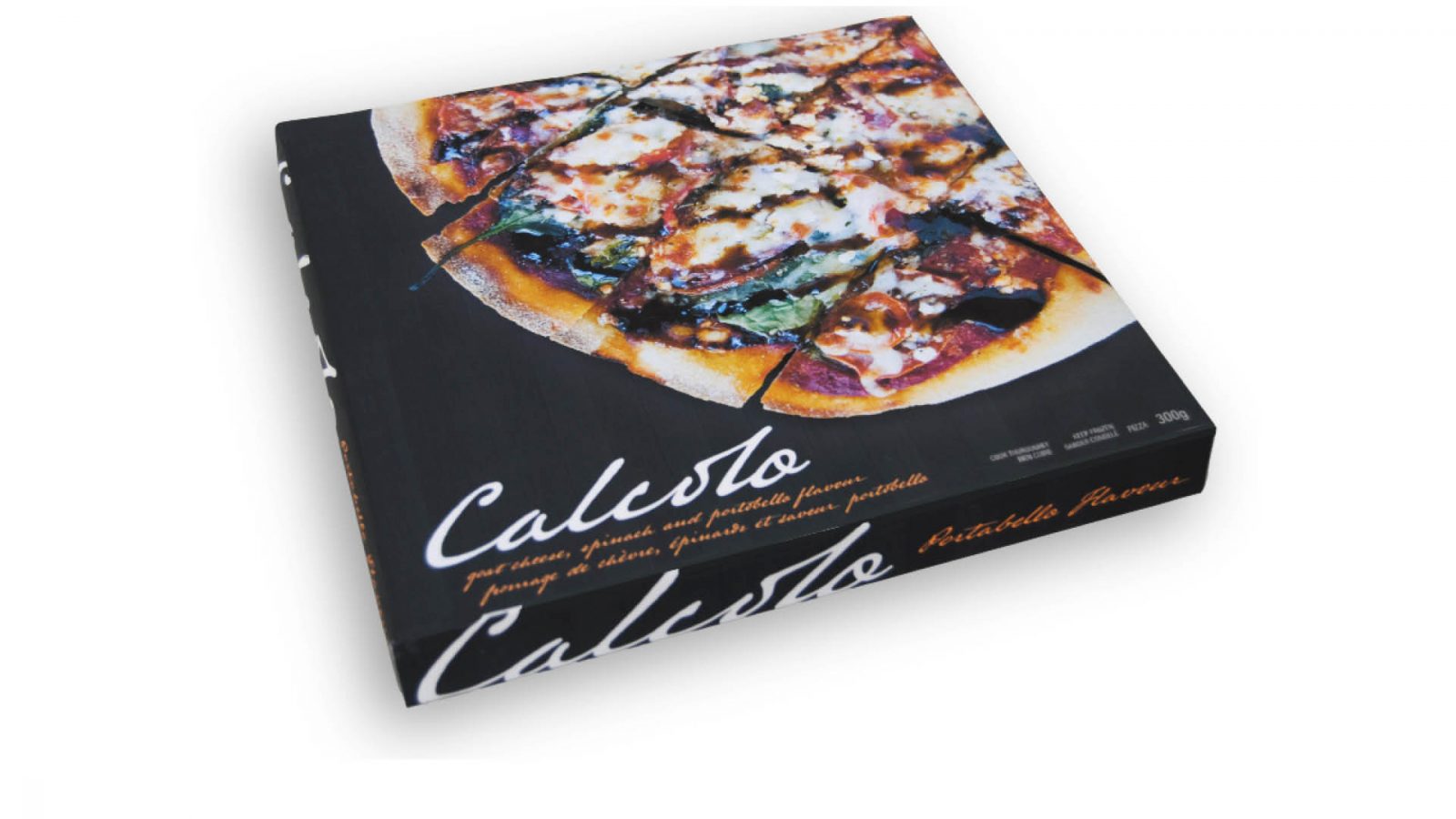 Calcolo is a premium frozen pizza company that believe in luxury first. The front of the package ensures the quality organic ingredients provide shelf appeal to consumers.