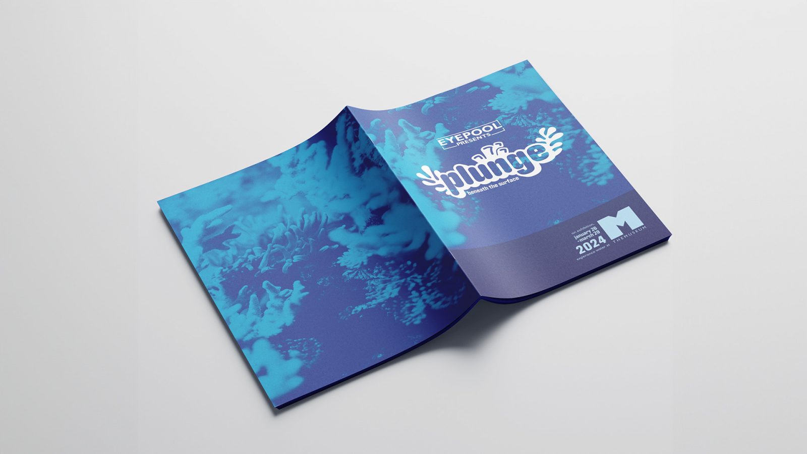 Front and back of a catalog for the event plunge by EYEPOOL.