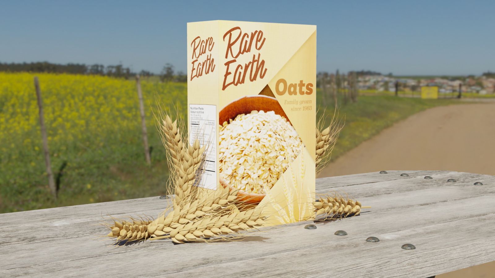 A package for Rare Earth oats. Inspired by nature and the feeling of a local, family-owned company.